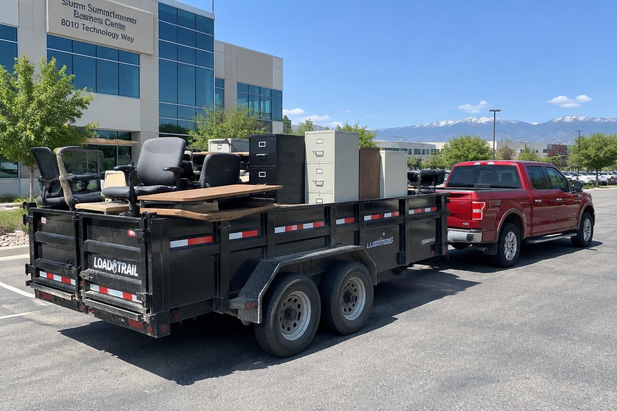 Commercial office furniture removal in Lone Tree, CO by EZ Haulaway